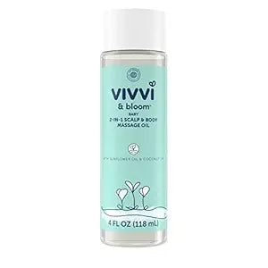 Gentle 2-in-1 Baby Scalp & Body Massage Oil – Fast Absorbing, Hypoallergenic, 4 fl. oz