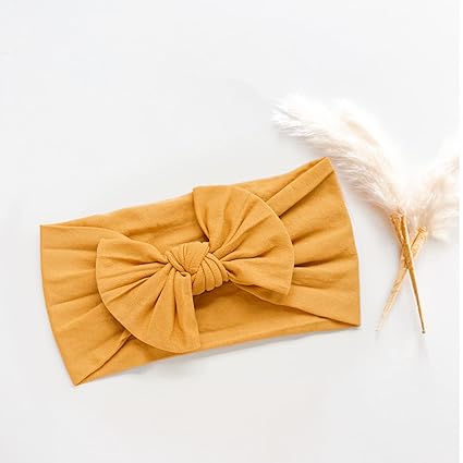22 PCS Baby Headbands Soft Nylon Hairbands with Bows, Girls Hair Accessories for Newborn, Infant, Toddler, Kids, Handmade