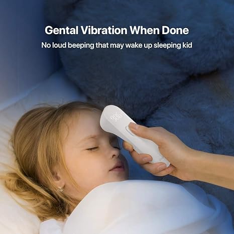 No-Touch Forehead Thermometer for Adults, Kids, Babies – FSA HSA Eligible, 3 Ultra-Sensitive Sensors, Quiet Vibration Feedback, Digital Large LED Display, Easy to Use for Home & Nurses