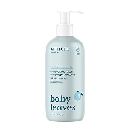 2-in-1 Baby Shampoo & Body Wash – EWG Verified, Dermatologically Tested, Vegan, Good Night, 16 fl oz