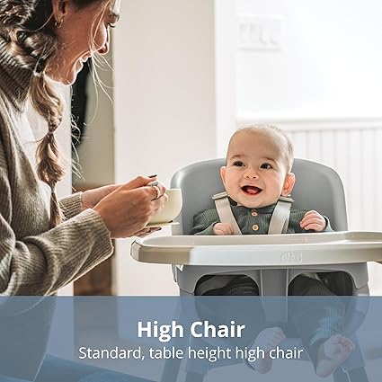 Zest 4-in-1 Folding High Chair, Feeding Chair, Toddler Chair and Youth Stool, Multi-Use Easy Clean High Chair | Capri/Blue