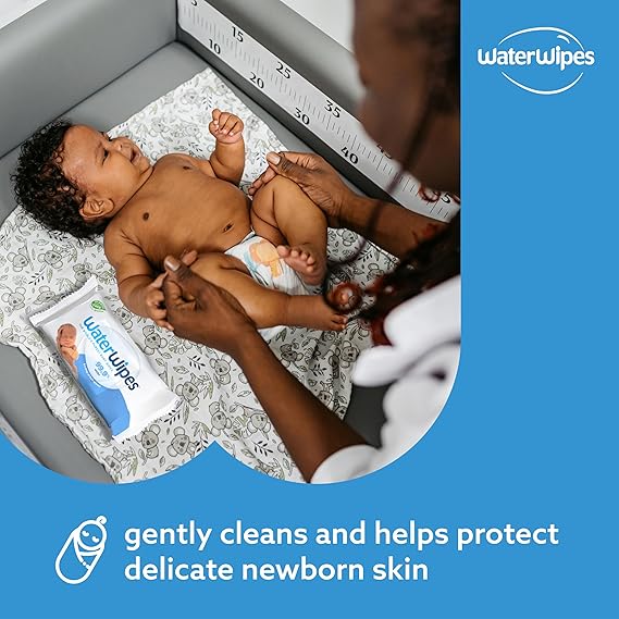 Sensitive Baby Wipes – 3-in-1 Cleansing, Caring & Protecting, 99.9% Water, Unscented & Hypoallergenic, 540 Count (9 Packs)