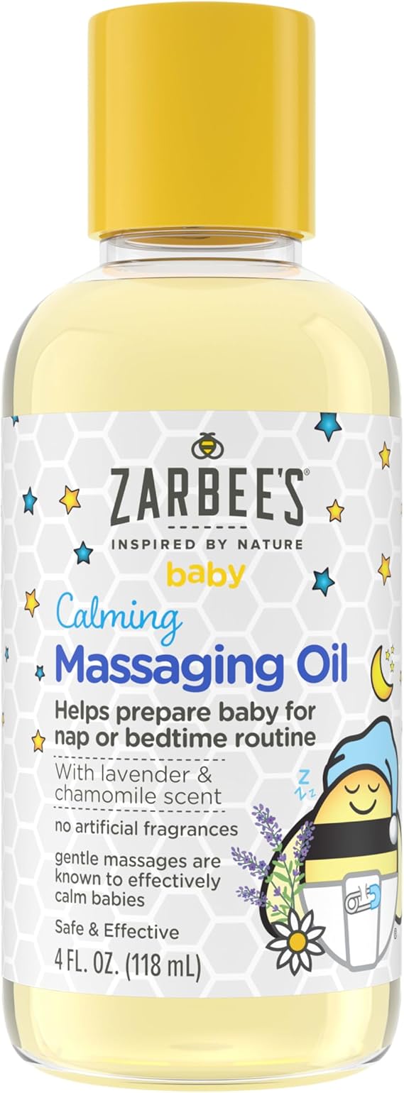 Baby Massage Oil – Calming & Soothing with Lavender & Chamomile, 4oz