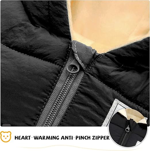 Baby Clothes Cute Infant Toddler Snowsuit, Warm Newborn Boy Girl Winter Coats, Hooded Zip Jumpsuit