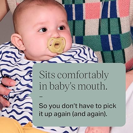 Ultra-Light Silicone Pacifier, 0-6 Months, Symmetrical One-Piece Design, BPA-Free Silicone Binkies, Blue/Green/Clear, Pack of 4