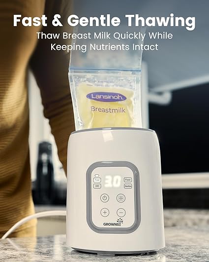 8-in-1 Fast Baby Milk Warmer with Timer for Breastmilk or Formula, Accurate Temperature Control, with Defrost, Sterilizing, Keep Warm, Heat Baby Food Jars Function